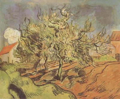 Vincent Van Gogh Landscape with Three and a House (nn04)